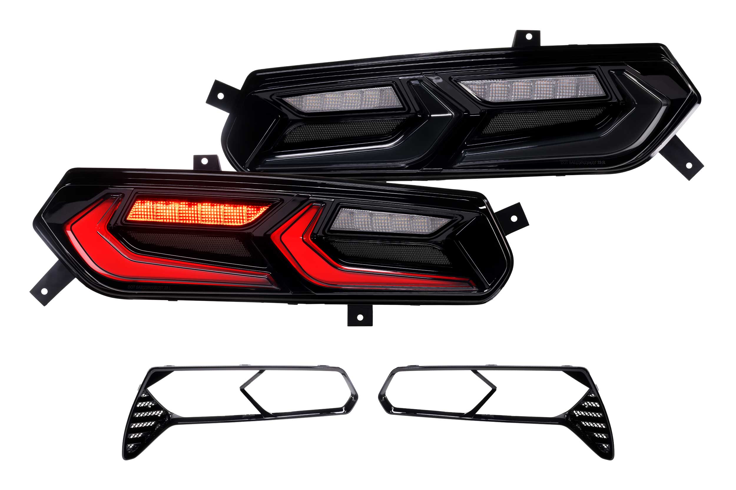 2014-2019 Corvette C7 Morimoto XB LED Tail Lights Smoked + Grease