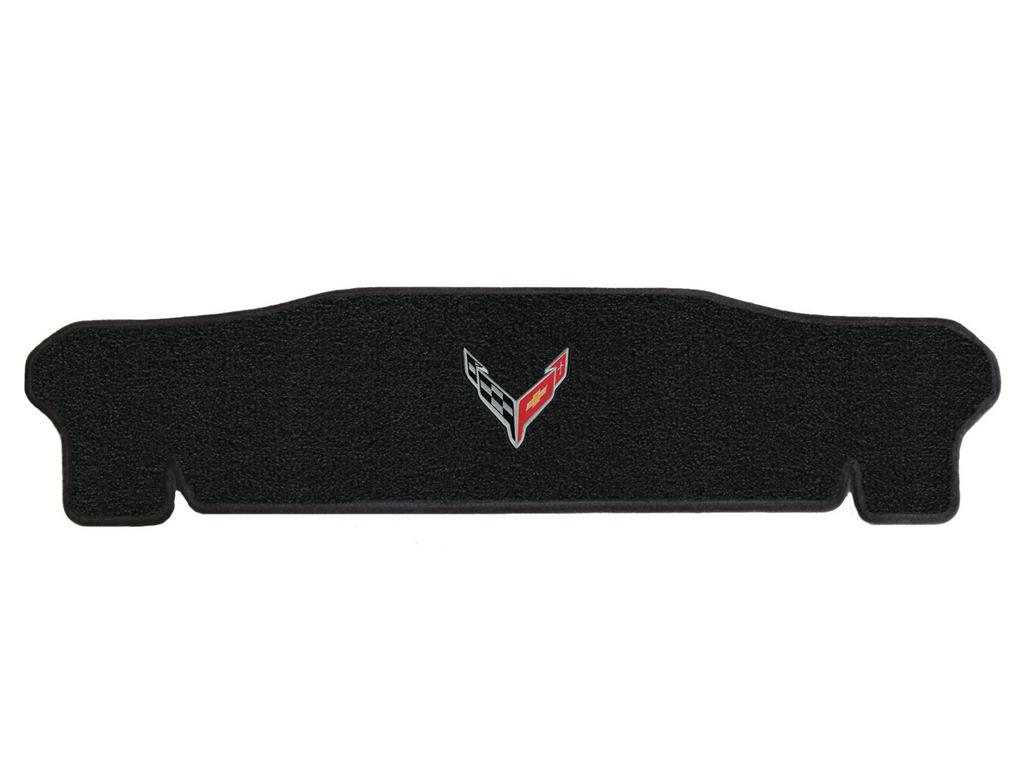 C8 Corvette Stingray 2020-2022 Ebony / Black Lloyds Cross Flag Emblem Rear Trunk Cargo Mat