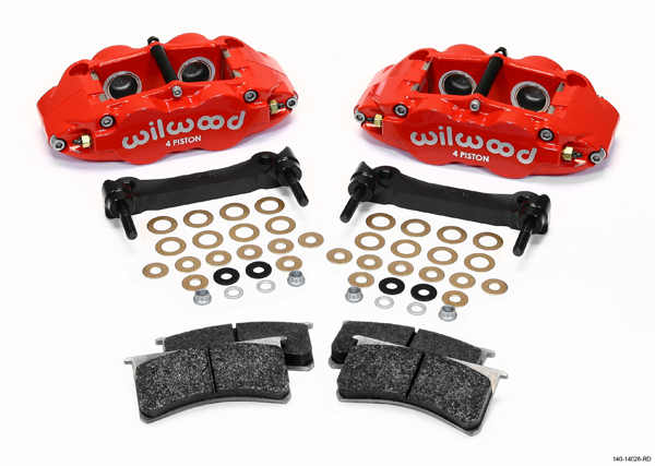 Forged Narrow Superlite 4R Caliper and Bracket Upgrade Kit for Corvette C5 and C6, RED