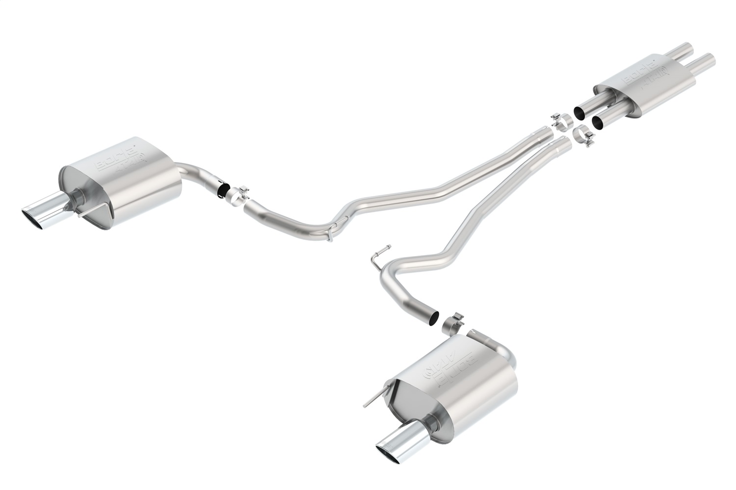 ATAK Cat-Back Exhaust System, 2015-2017 Mustang 3.7L V6 Automatic/Manual TransMi