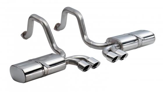 2.5 Inch Axle-Back Sport Dual Exhaust 3.5 Inch Tips 97-04 Corvette/Z06 5.7L Stainless Steel Corsa Performance