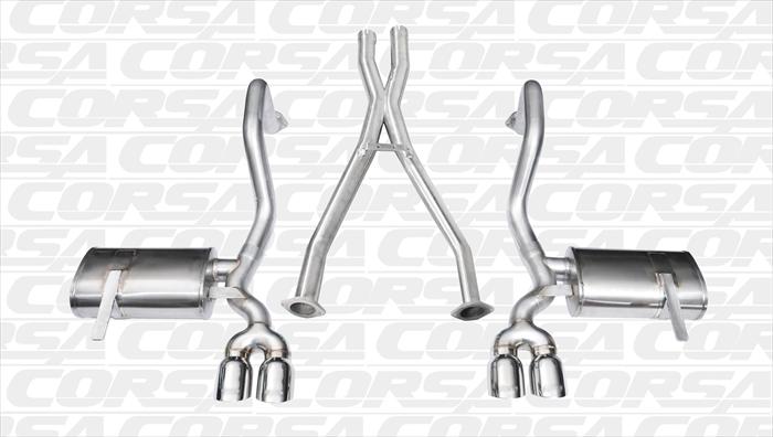 C5 Corvette Corsa Xtreme Exhaust System w/X-pipe 3.5" Pro-Series Stainless Steel Tips