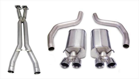3.0 Inch Cat-Back Sport Dual Exhaust Twin 4.0 Inch 06-11 Corvette Z06 7.0L / ZR1 6.2L Stainless Steel Corsa Performance