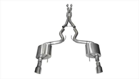 3.0 Inch Cat-Back Xtreme Dual Exhaust 4.5 Inch 15-17 Ford Mustang GT Fastback 5.0L V8 Stainless Steel Corsa Performance