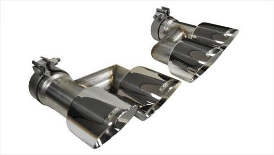 Two Twin 4.0 Inch Clamps Included Dual Rear Exit For Corsa Mustang GT Exhaust Only Stainless Steel Corsa Performance