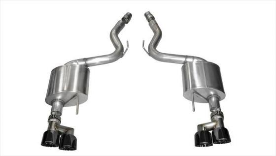 3.0 Inch Axle-Back Sport Dual Exhaust 4.0 Inch Tips 15-Present Mustang GT Fastback 5.0L (18-Pres Non-Valve, Premium Pkg Only, Re