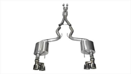 3.0 Inch Cat-Back Xtreme Dual Exhaust 4.0 Inch 15-Present Ford Mustang GT Fastback (No Valves) 5.0L V8 Stainless Steel Corsa Per