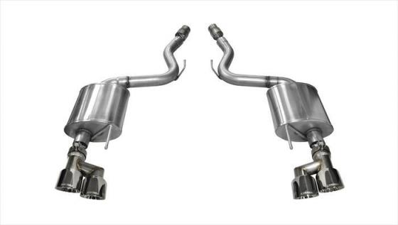 3.0 Inch Axle-Back Touring Dual Exhaust 4.0 Inch Tips 15-Present Mustang GT Fastback 5.0L (18-Pres Non-Valve, Premium Pkg Only,