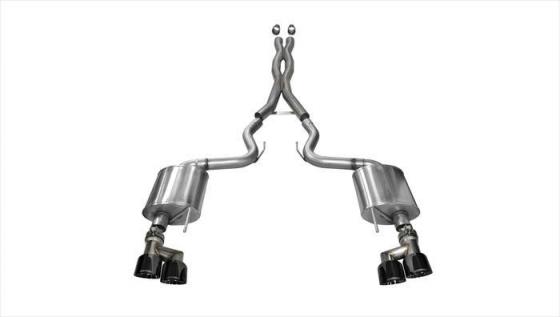 3.0 Inch Cat-Back Sport Dual Exhaust 4.0 Inch 15-Present Ford Mustang GT Fastback (No Valves) 5.0L V8 Stainless Steel Corsa Perf