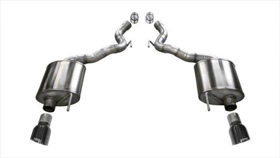 2.75 Inch Axle-Back Sport Dual Exhaust 4.5 Inch Tips 15-17 Mustang GT Convertible 5.0L V8 Stainless Steel Corsa Performance