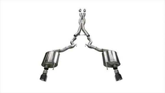 3.0 Inch Cat-Back Sport Dual Exhaust 4.5 Inch 15-17 Ford Mustang GT Convertible 5.0L V8 Stainless Steel Corsa Performance