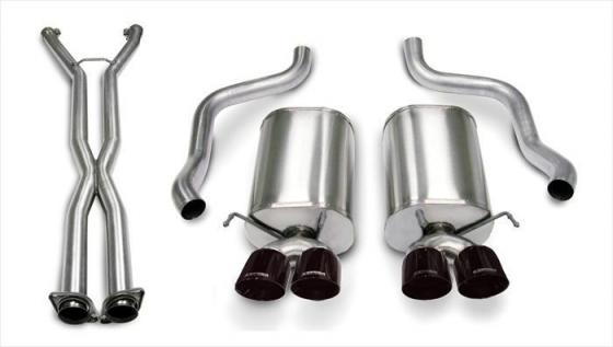 2.5 Inch Cat-Back Xtreme Dual Exhaust 3.5 Inch Tips 05-08 Corvette A6 Auto Trans 6.0L/6.2L Stainless Steel Corsa Performance