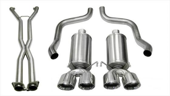 2.5 Inch Cat-Back Xtreme Dual Exhaust 3.5 Inch Tips 09-13 C6 Corvette 6.2L Stainless Steel Corsa Performance