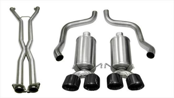 2.5 Inch Cat-Back Xtreme Dual Exhaust 3.5 Inch Tips 09-13 C6 Corvette 6.2L Stainless Steel Corsa Performance