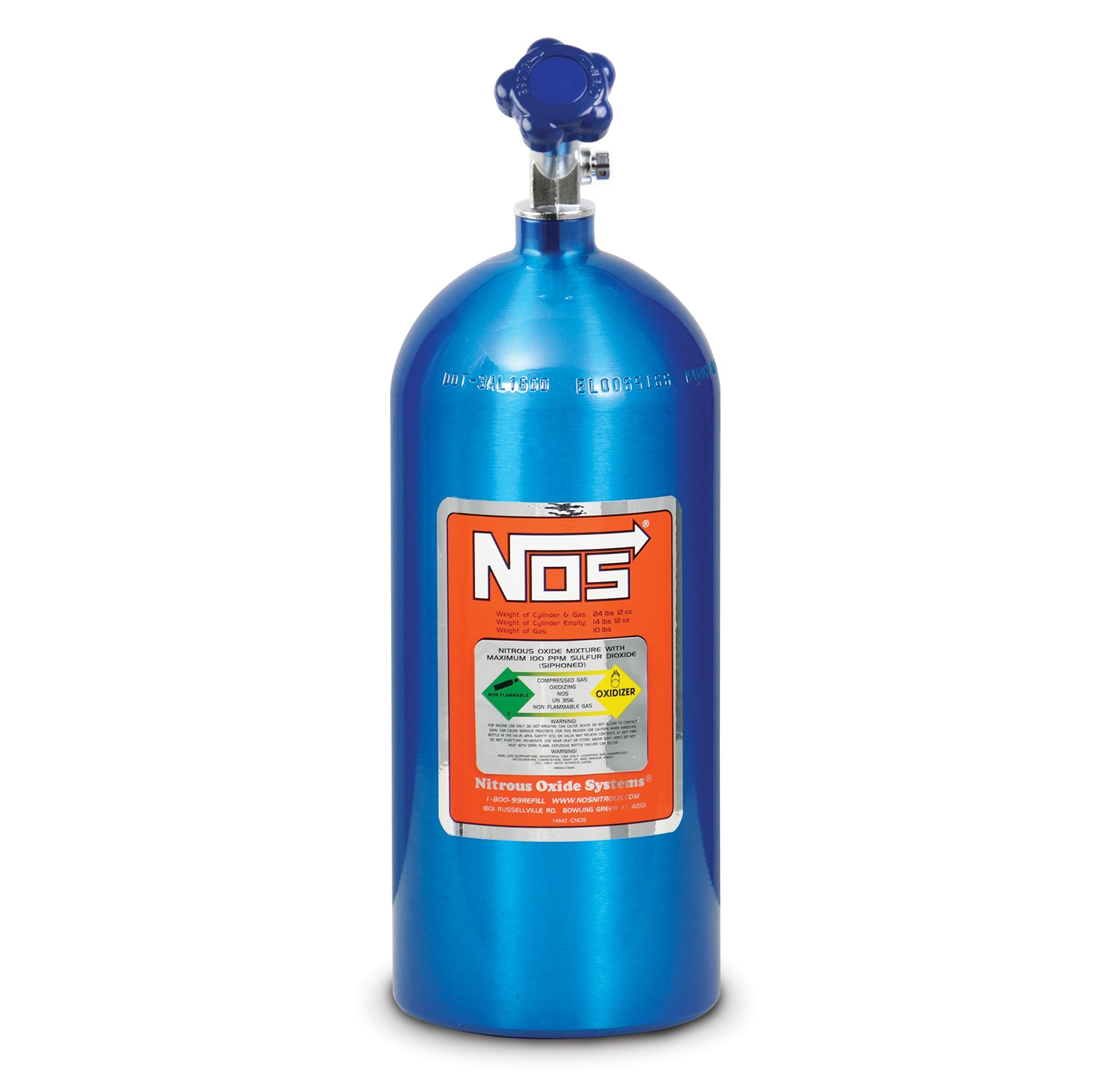 Nitrous Oxide Bottle, NOS Bottles, BOTTLE; 10 LB. 7in.