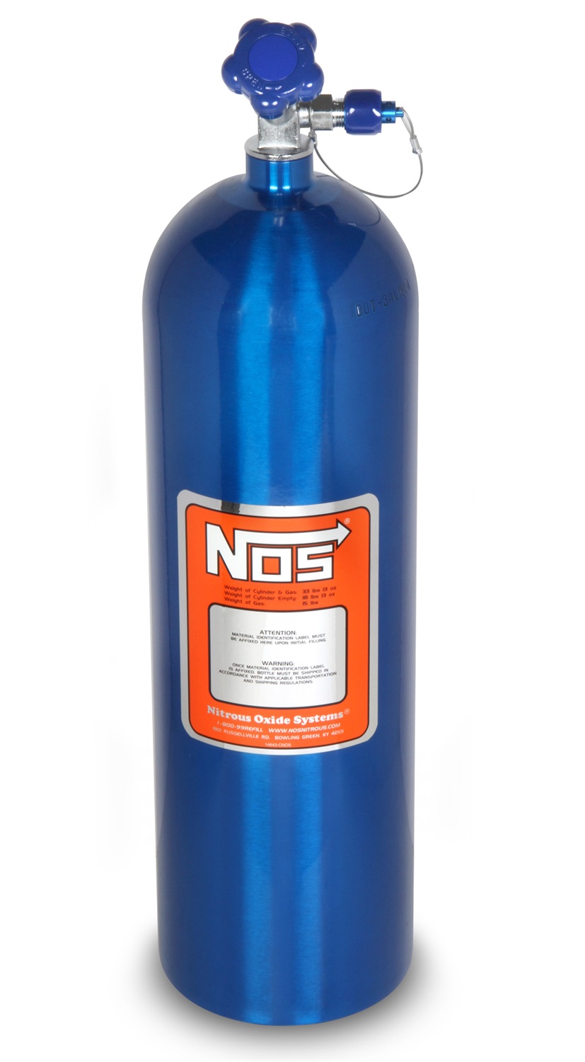 Nitrous Oxide Bottle, NOS Bottles, 15 LB BOTTLE W/RACER SAFETY
