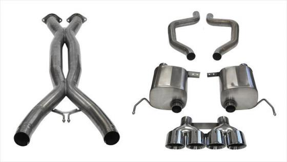 2.75 Inch Cat-Back Sport Exhaust Dual Rear Exit Quad 15-Present Chevy C7 Corvette Plus Z06/ZR1/Grand Sport 6.2L V8 Stainless Ste