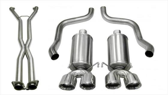 2.5 Inch Cat-Back Xtreme Exhaust Dual Rear Exit 4.0 Inch 09-13 Chevy Corvette C6 6.2L V8 Stainless Steel Corsa Performance