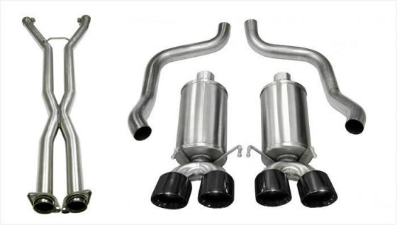 2.5 Inch Cat-Back Xtreme Exhaust Dual Rear Exit 4.0 Inch 09-13 Chevy Corvette C6 6.2L V8 Stainless Steel Corsa Performance
