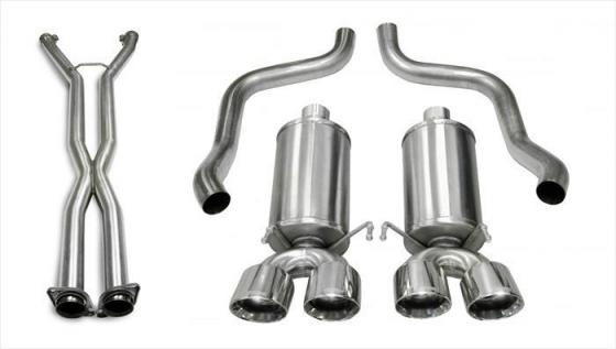 2.5 Inch Cat-Back Xtreme Exhaust Dual Rear Exit 4.0 Inch 05-08 Chevy Corvette C6 Manual/A4 Trans 6.0L/6.2L V8 Stainless Steel Co