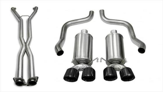 2.5 Inch Cat-Back Xtreme Exhaust Dual Rear Exit 4.0 Inch 05-08 Chevy Corvette C6 Auto A6 Trans 6.0L/6.2L V8 Stainless Steel Cors