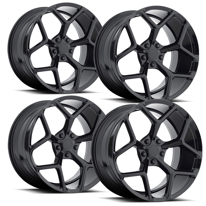 GT Series M228 Camaro Wheels Set - Black - Fitment: Z28 Fitment 20x10 +23 /