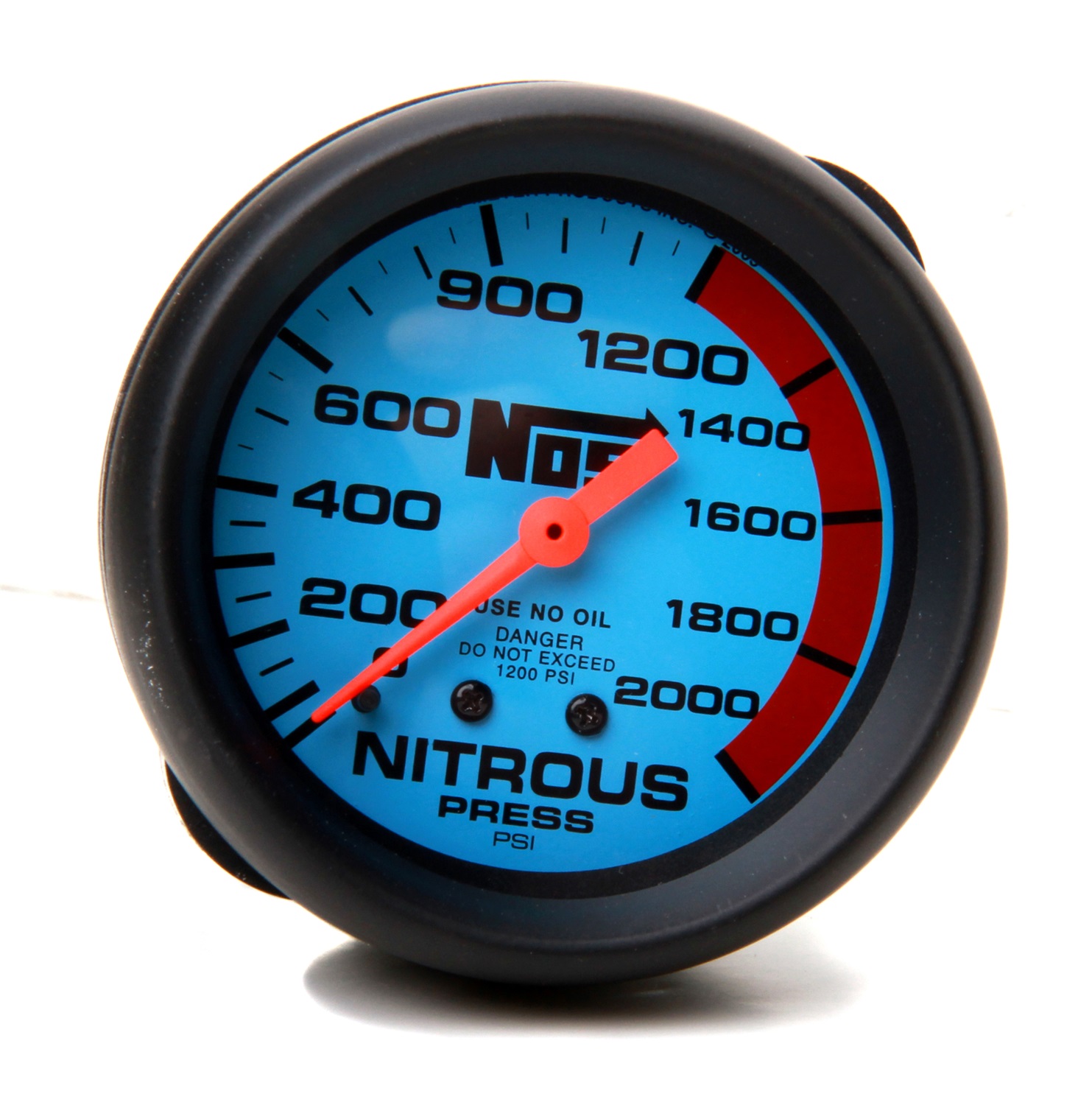 NOS Nitrous Pressure Gauge 
2-5/8" – 0-2000 PSI – Blue Face