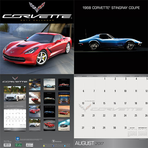 2017 Year Full Color All Corvette 12" X 12" Wall Calendar