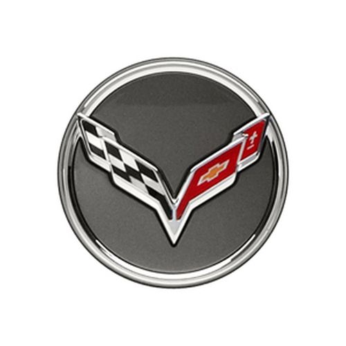 C7 Corvette Stingray Crossed Flags Argent Genuine GM OEM Wheel Center Cap