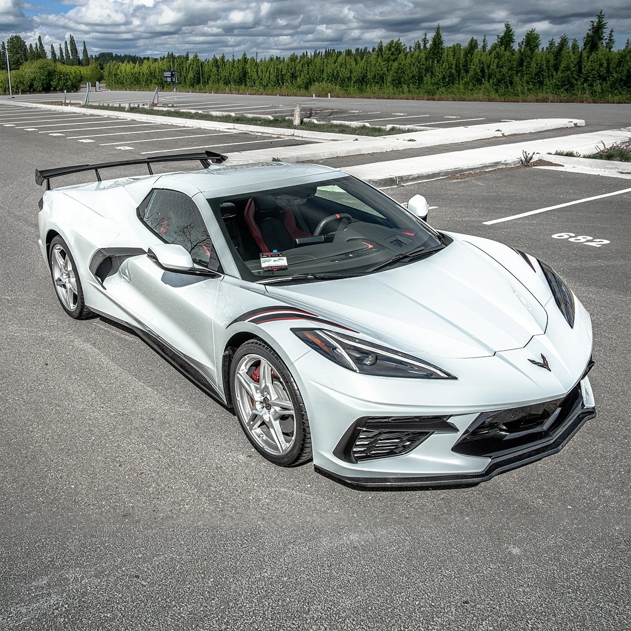 EOS C8 Corvette Stingray Front Splitter & Side Skirts Z51 - Carbon Fiber