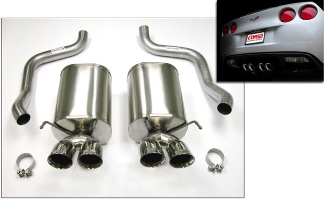 C6 Corvette 2009 Corsa Exhaust Xtreme Mufflers w/Quad Tips (6-spd & Automatic)