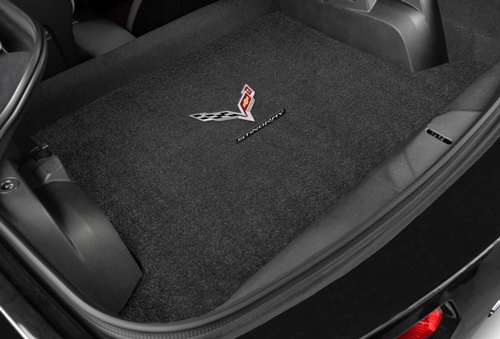 2014 C7 Corvette Stingray Lloyds Ultimat Brownstone Cargo Mat, With C7 Embroidered Flag Logo