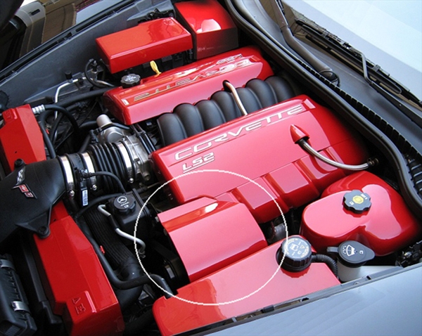 C6 and Z06 Corvette, Custom Painted Fiberglass Alternator Cover