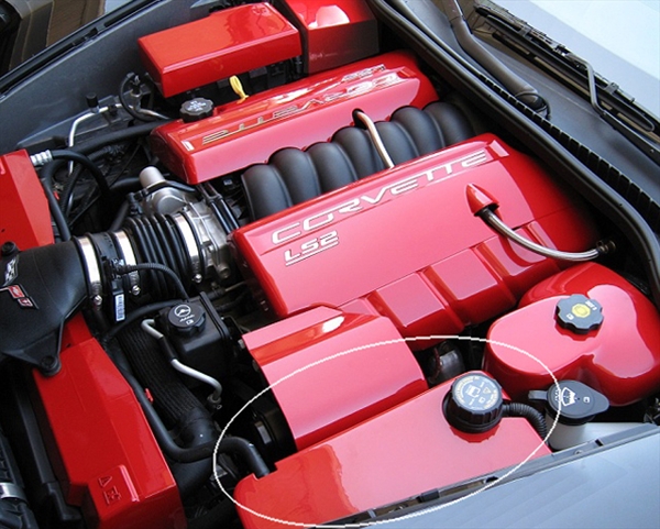 C6, Grand Sport, ZR1 & Z06 Corvette, Custom Painted Fiberglass Surge/Coolant Tank