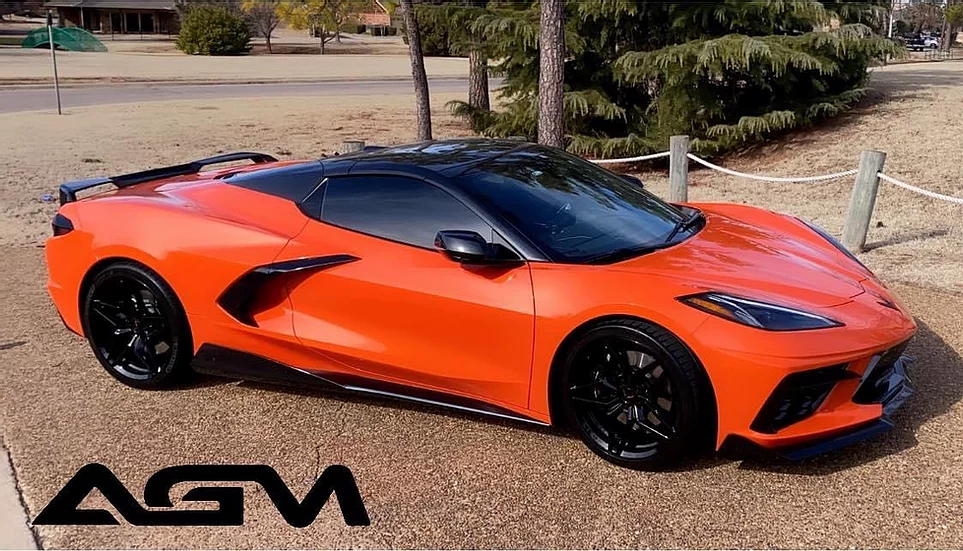 C8 Corvette Stingray, CARBON FLASH Painted Rear GM Style 5VM FULL AERO KIT - AGMotorsports