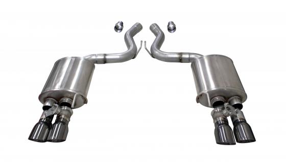 3.0 Inch Valved Axle-Back Sport Dual Exhaust 4.0 Inch Tips 18-Present Mustang GT Fastback Active Valves 5.0L V8 Stainless Steel