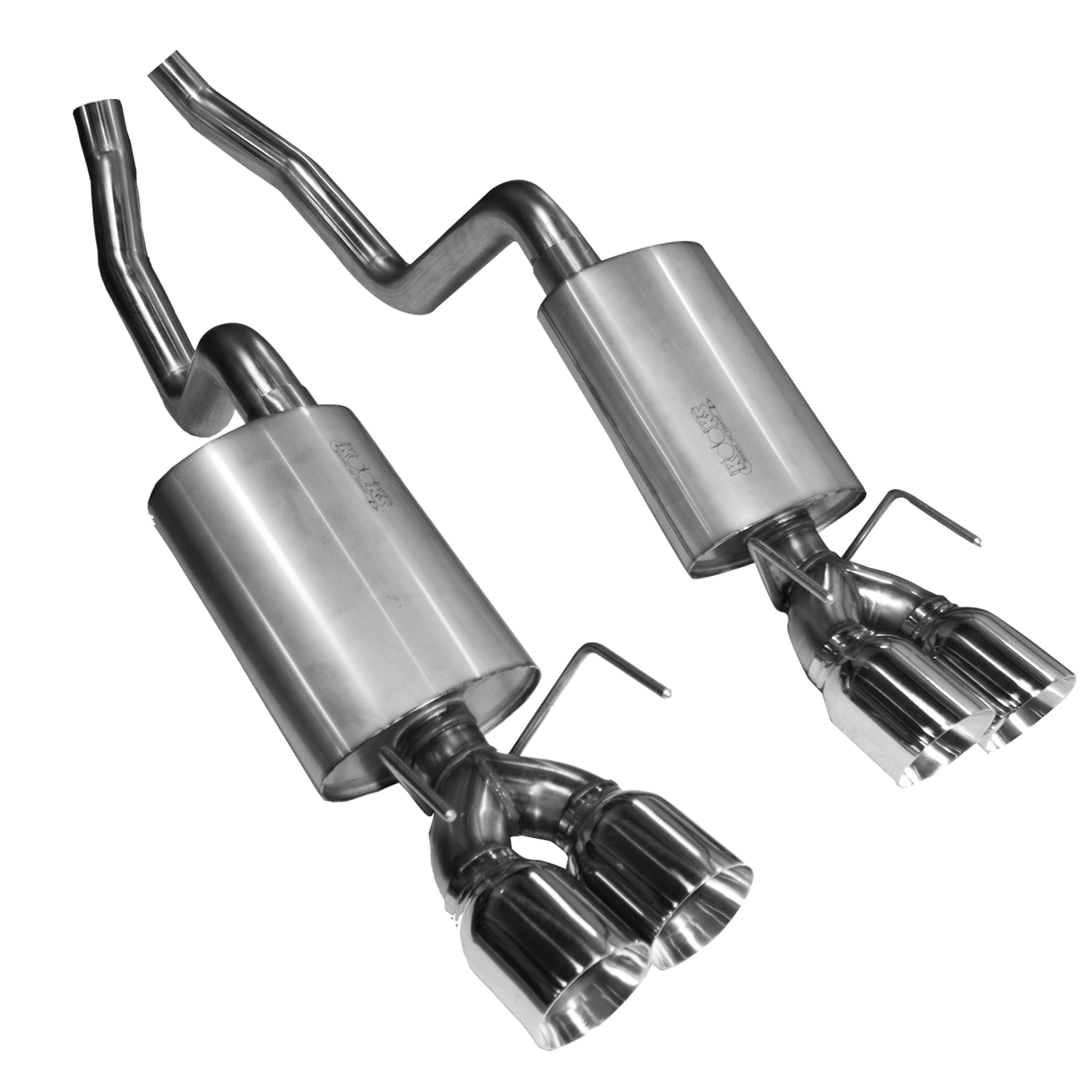 Axle Back Exhaust System OEMx3" 06-13 Chevrolet Corvette C6 ZO6 Tips