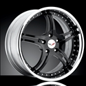 WCC Forged 946 EXT : Black Center with Chrome Lip Corvette C5, C6, C6/Z06