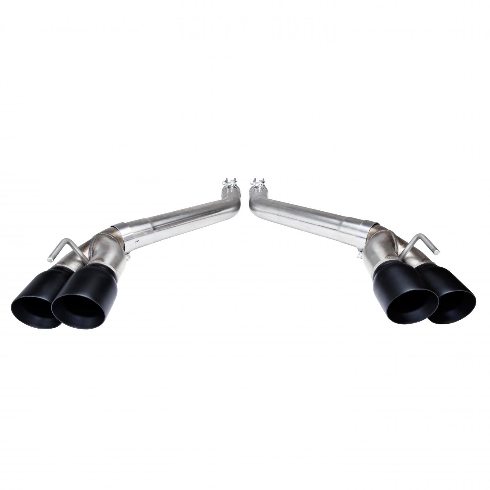 Axle Back Muffler Delete Exhaust System 3" 16-Pres Camaro Black Quad Tips Factory Muffler Delete Exhaust