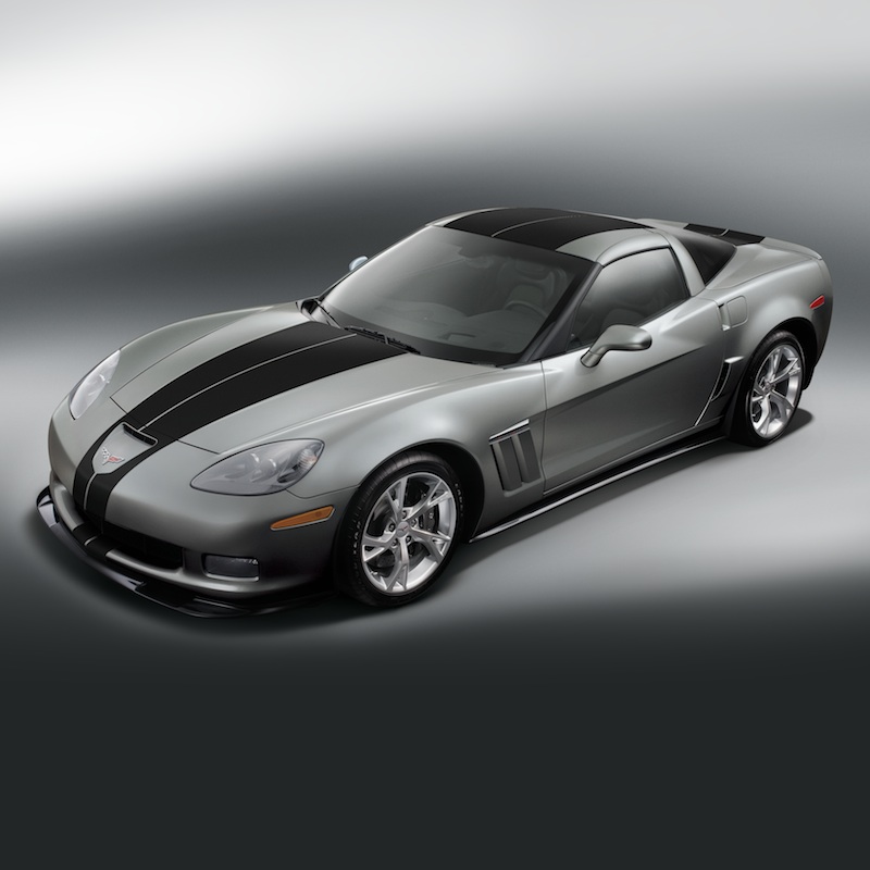 C6 Corvette 427 Convertible Full Length Racing Stripes, Stripe Package - Black