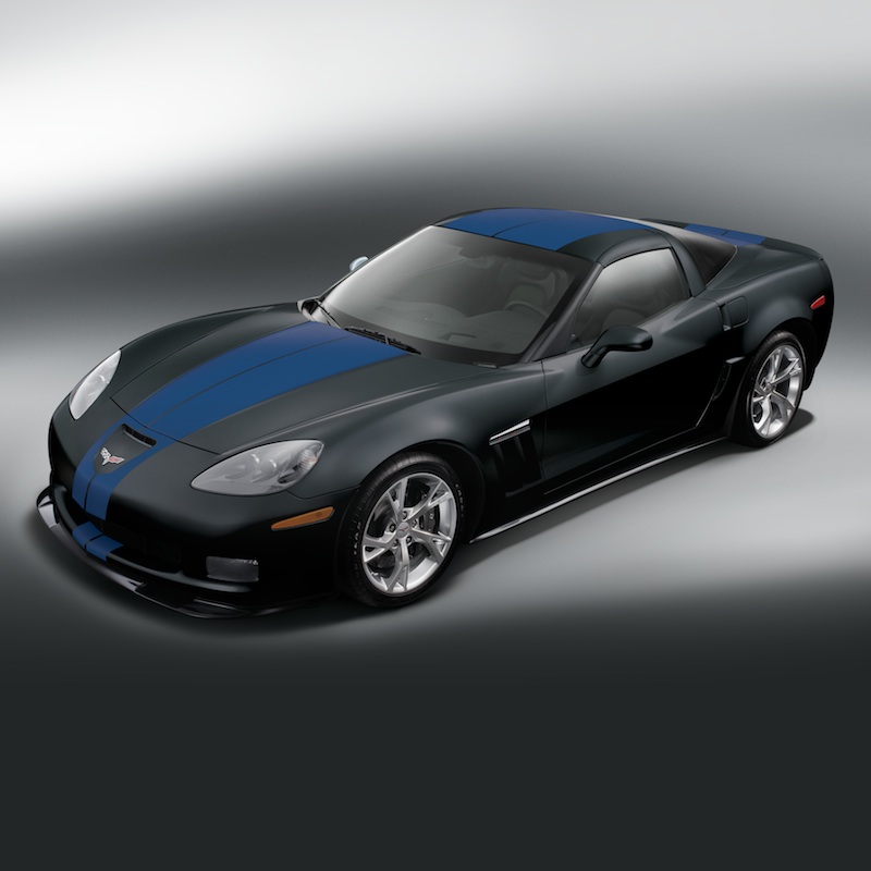 C6 Corvette 427 Convertible Full Length Racing Stripes, Stripe Package, Calicove Blue