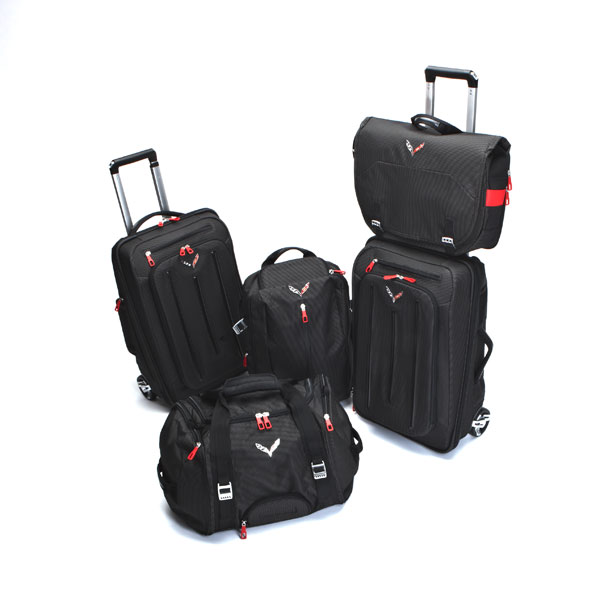 C7 Corvette Stingray GM Luggage, 5-Piece Set with C7 Logo