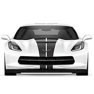 C7 Corvette Hood GM OEM Full Length Racing Stripe Package, Single Color, Carbon Flash