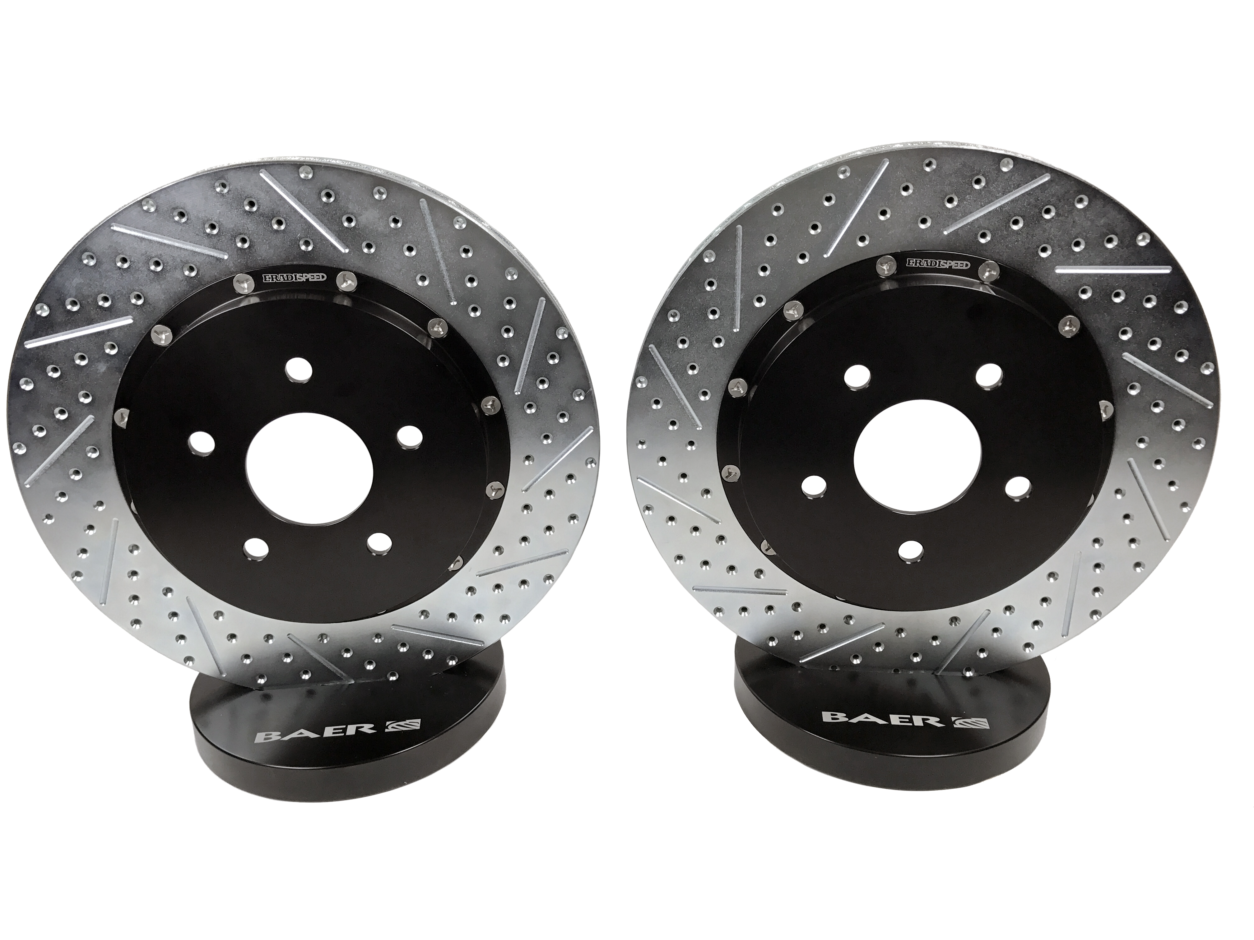 BAER C6 / Z06 & Grand Sport Corvette Rear ERADISPEED Plus 13.40" Brake Rotors, PAIR Drilled Slotted