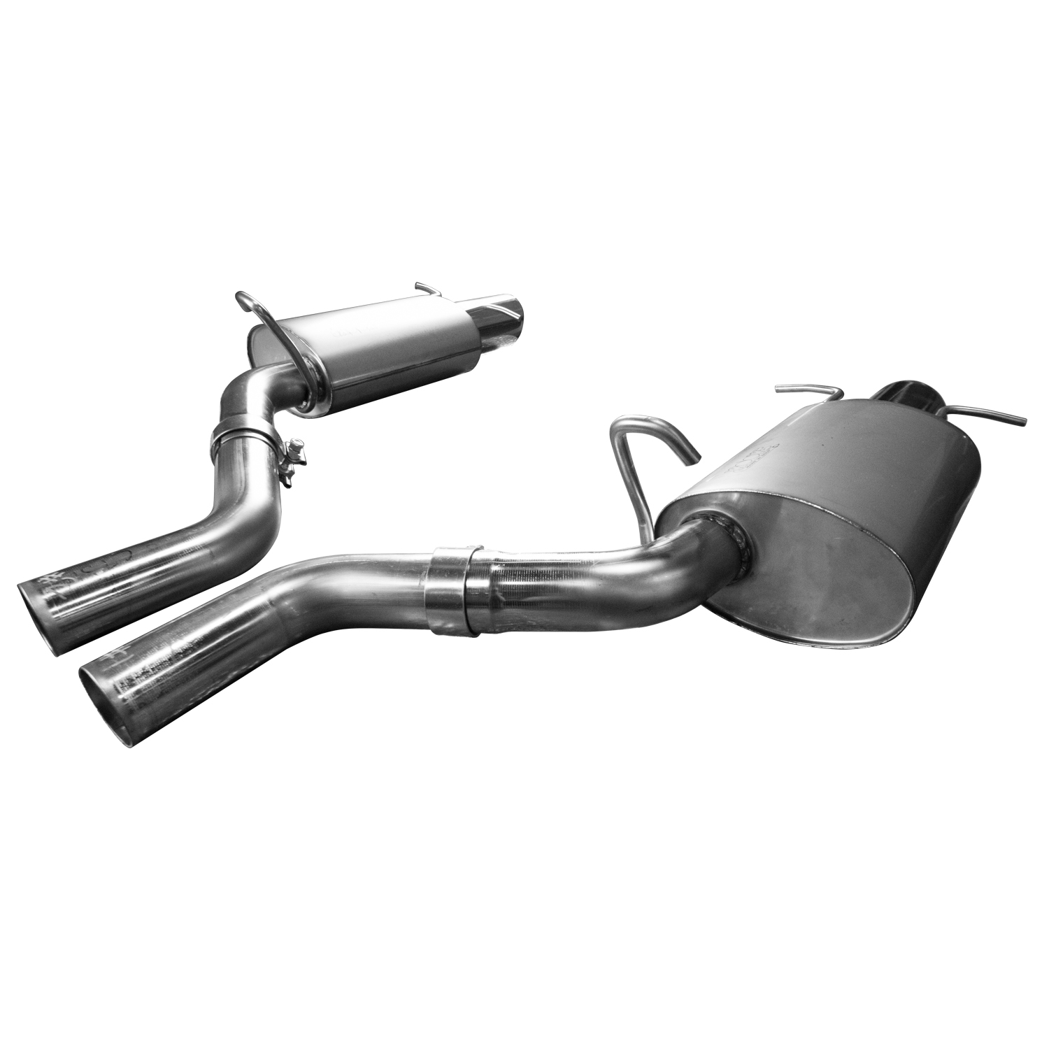 Axle Back Exhaust System 2.5" Stainless Steel Incl. Polished Slash Cut Tips