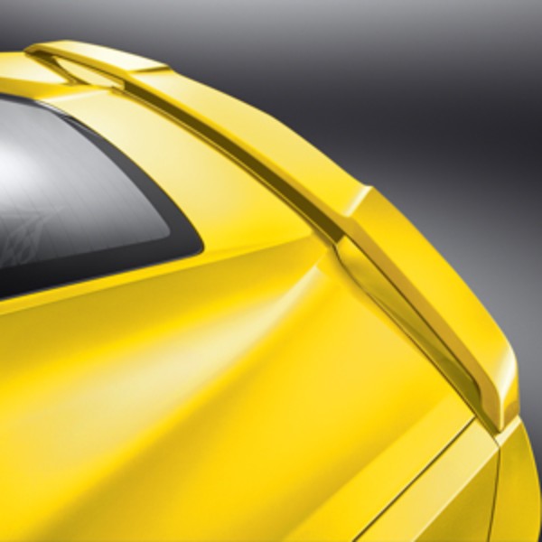 2014 C7 Corvette Stingray GM High Wing Style Blade Rear Spoiler, Painted Color Corvette Racing Yellow