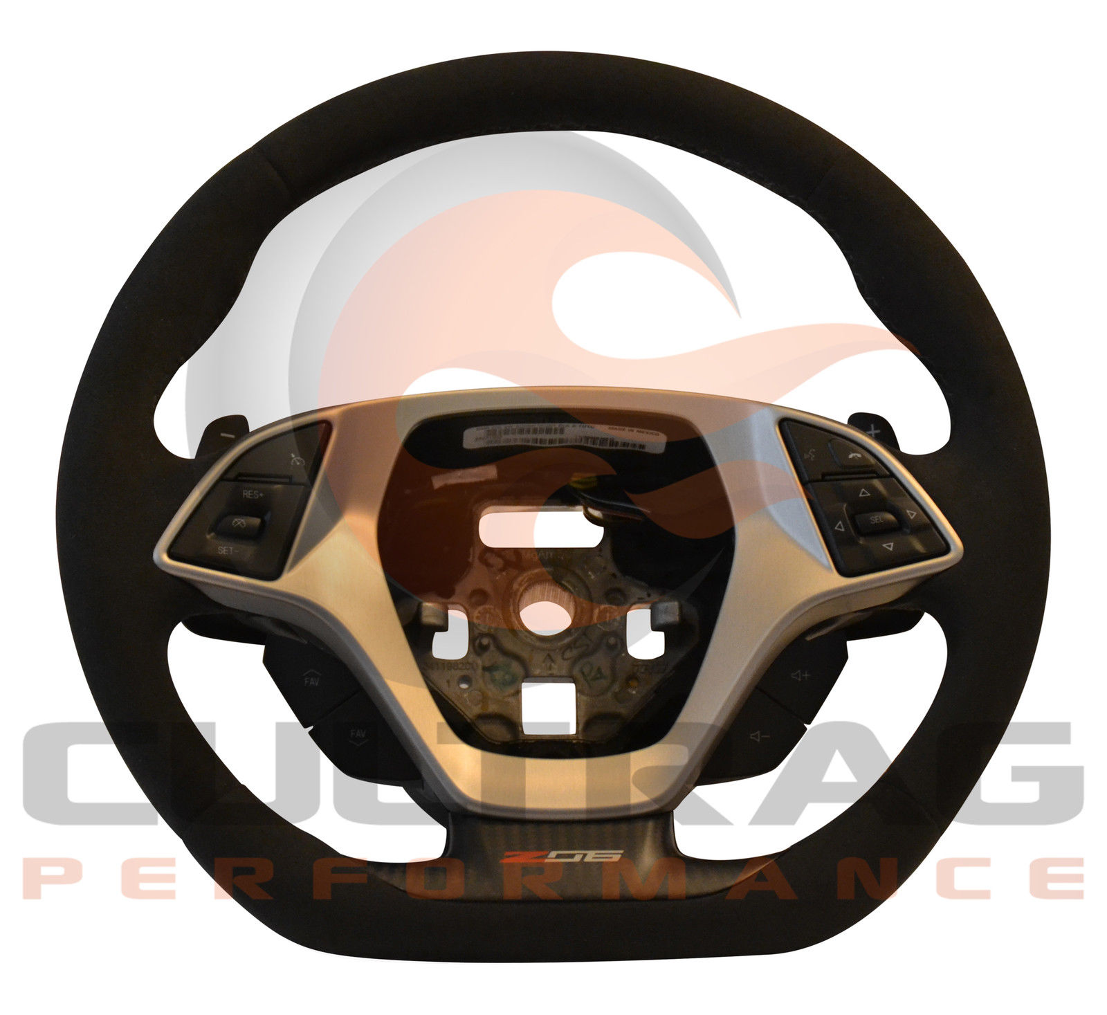 2015-2019 C7 Corvette Z06 Steering Wheel Automatic Black Suede w/Black Stitching