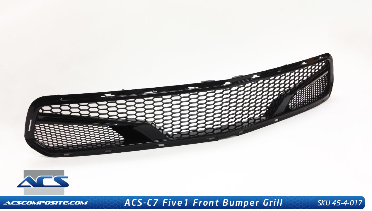 C7 Corvette Stingray Front Five1 Bumper Grille, with Z06 Style Vents