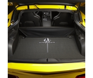 2014+ Corvette C7 Stingray GM OEM Cargo Premium Cargo Convertible Mat, Black with Stingray Logo
