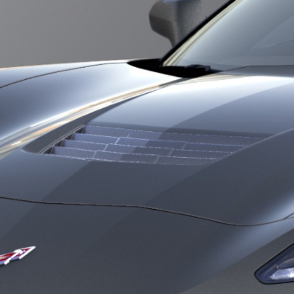 C7 Corvette Stingray, GM OEM Hood Louver Ornamentation, Gray